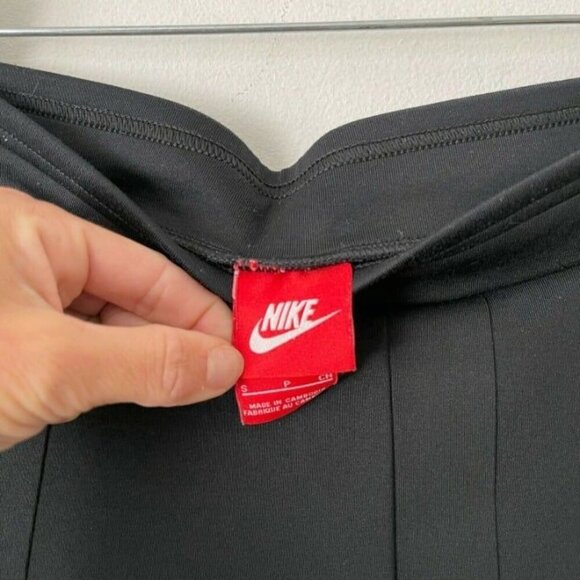 Nike Sportswear Size S Bonded Leggings Black Ankle Length Pockets - Picture 10 of 12